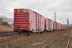 Boxcars in the area