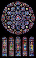 The south transept windows from Chartres Cathedral