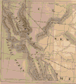 Image 18Map of the Butterfield Overland Mail routes through California, c. 1858. (from History of California)