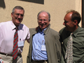 Image 18Robert Cailliau, Jean-François Abramatic, and Tim Berners-Lee at the tenth anniversary of the World Wide Web Consortium (from History of the World Wide Web)