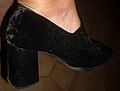 Block-heeled shoes, popular from 1995 to 2001.