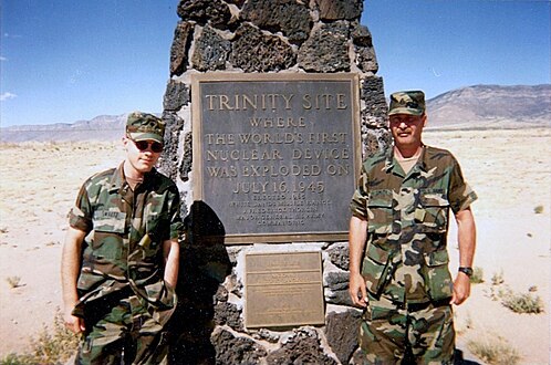Visitors to the Trinity site in 1995 for the 50th anniversary