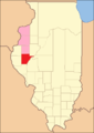 Schuyler County (1825), with unorganized territory, Warren County, and Mercer County assigned to it.[4]
