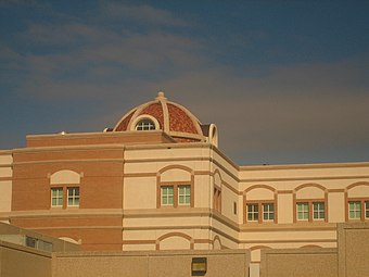 Side view of the Zapata County Courthouse.