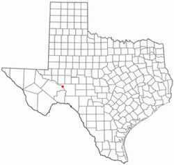 Location of Iraan, Texas