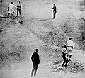Bill Wambsganss completes his unassisted triple play in 1920
