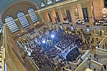 Hundreds of people gathered in the Main Concourse for a celebratory event