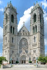 Cathedral Basilica of the Sacred Heart in Newark, the fifth-largest cathedral in North America, is the seat of the city's Roman Catholic Archdiocese.