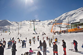 Dizin, Middle East's largest ski resort, is located near Tehran.