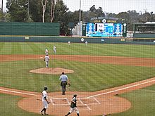 A college baseball field.