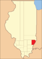 The county between 1819 and 1821. At this point Crawford County was split off from Edwards, and Wayne Counties.
