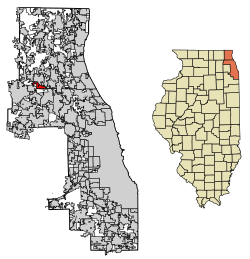 موقعیت دیرپارک، ایلینوی در نقشه