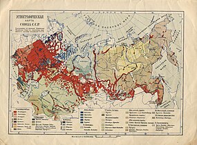 Ethnographic map of the USSR, 1930