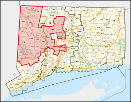Map of Connecticut's 5th congressional district
