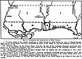 Mappa Annotata tal-Bidliet Territorjali fi Spanjol West Florida, (Kapital: Pensacola; Gvern: Gvern Kolonjali; Gvernatur: Arturo O'Neill de Tyrone (1783–1792), José María Callava (1819–1821); Storja: Paċi ta' Pariġi (1783) )-10 ta' Frar, 1783, Imwaqqaf-1821.)