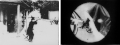 Image 24The first two shots of As Seen Through a Telescope (1900), with the telescope POV simulated by the circular mask (from History of film)
