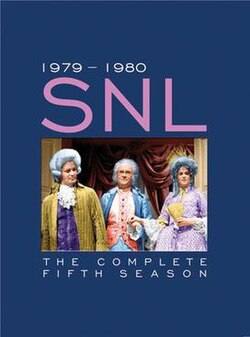 The title card for the fifth season of Saturday Night Live.