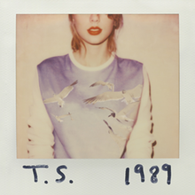 Cover artwork of Taylor Swift's album 1989, showing a cropped photograph of Swift with her face cut off at the eyes