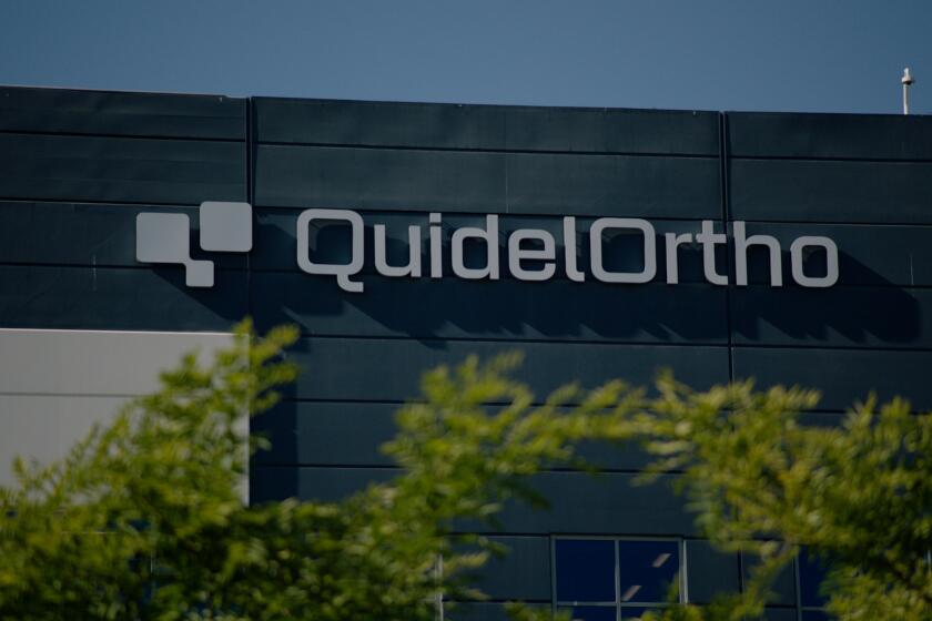QuidelOrtho sign on San Diego office.