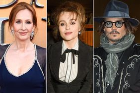 J.K. Rowling, Helena Bonham Carter, and Johnny Depp