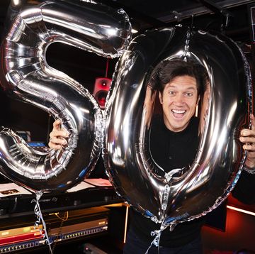 vernon kay celebrating his 50th birthday at radio 2