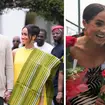 Harry and Meghan pictured on their trip to Nigeria. Their Archewell charity has been declared 'delinquent'