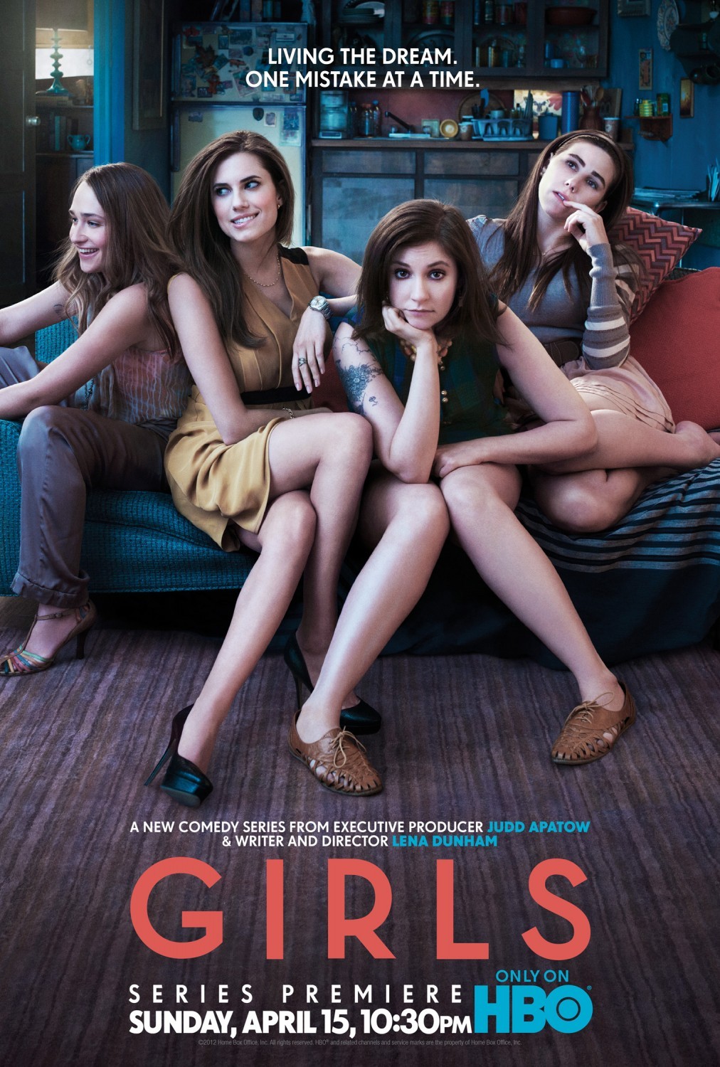 Zosia Mamet, Lena Dunham, Jemima Kirke, and Allison Williams in Girls (2012)
