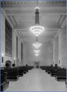 figure 1. The main waiting room of Grand Central Terminal, now an exhibition space called Vanderbilt Hall (photo courtesy of the Museum of Innovation and Science (miSci) Archives, Schenectady, New York).