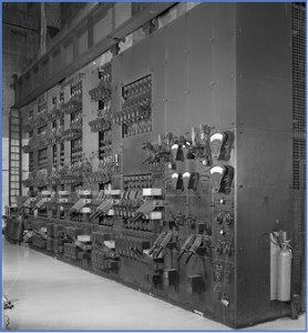figure 8. The 250-V dc lighting and power feeder board in Substation 1L (photo courtesy of Gerald Weinstein, photographer).