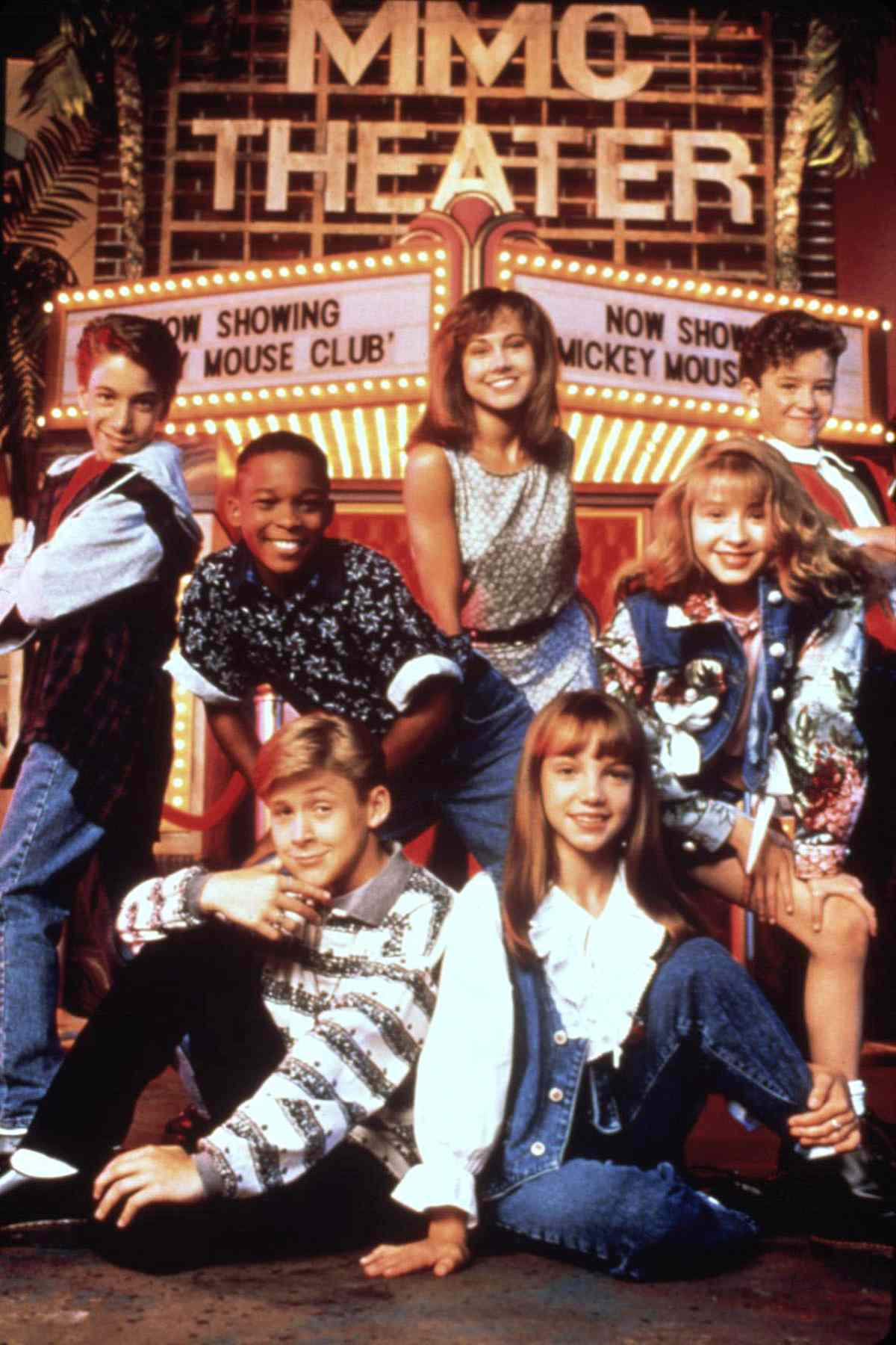 MICKEY MOUSE CLUB, (clockwise from upper left) T. J. Fantini, Tate Lynche, Ryan Gosling, Nikki Deloach, Britney Spears, Christina Aguilera, Justin Timberlake, 1989-1994