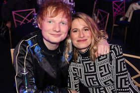 Ed Sheeran and Cherry Seaborn during The BRIT Awards 2022 at The O2 Arena on February 08, 2022 in London, England