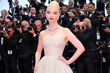 Anya Taylor-Joy attends the "Furiosa: A Mad Max Saga" Red Carpet at the 77th annual Cannes Film Festival at Palais des Festivals on May 15, 2024 in Cannes, France. 