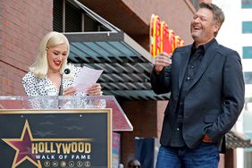 Gwen Stefani and Blake Shelton attend Blake Shelton's Star Ceremony on The Hollywood Walk Of Fame on May 12, 2023 in Hollywood, California.