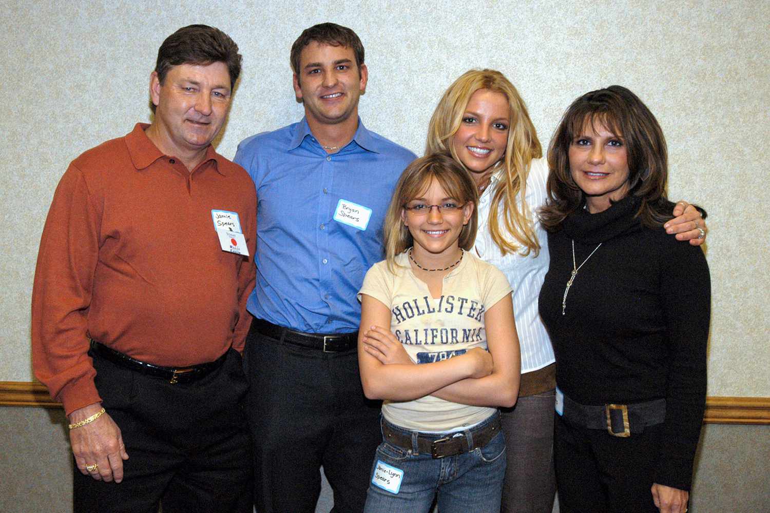 Britney Spears's family: Jamie Spears, Bryan Spears, Jamie-Lynn Spears, Britney Spears and Lynne Spears 2003