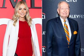 Kelly Ripa attends the 2024 Time100 Gala at Jazz at Lincoln Center on April 25, 2024 in New York City.; Art Moore attends "Live with Kelly and Mark" at PaleyFest NY 2023 at The Paley Museum on October 11, 2023 in New York City.