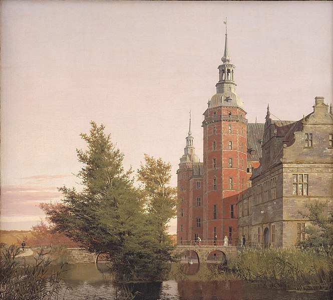 File:Frederiksborg Slot. Parti ved Møntbroen 1836 by Købke.jpg