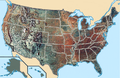 Topographic map of the USA