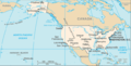 Map of the USA from CIA world factbook