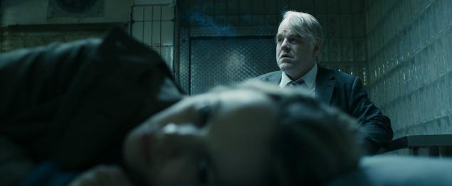 Hoffman, pictured with  Rachel McAdams, front, in a scene from the film, ‘A Most Wanted Man.’