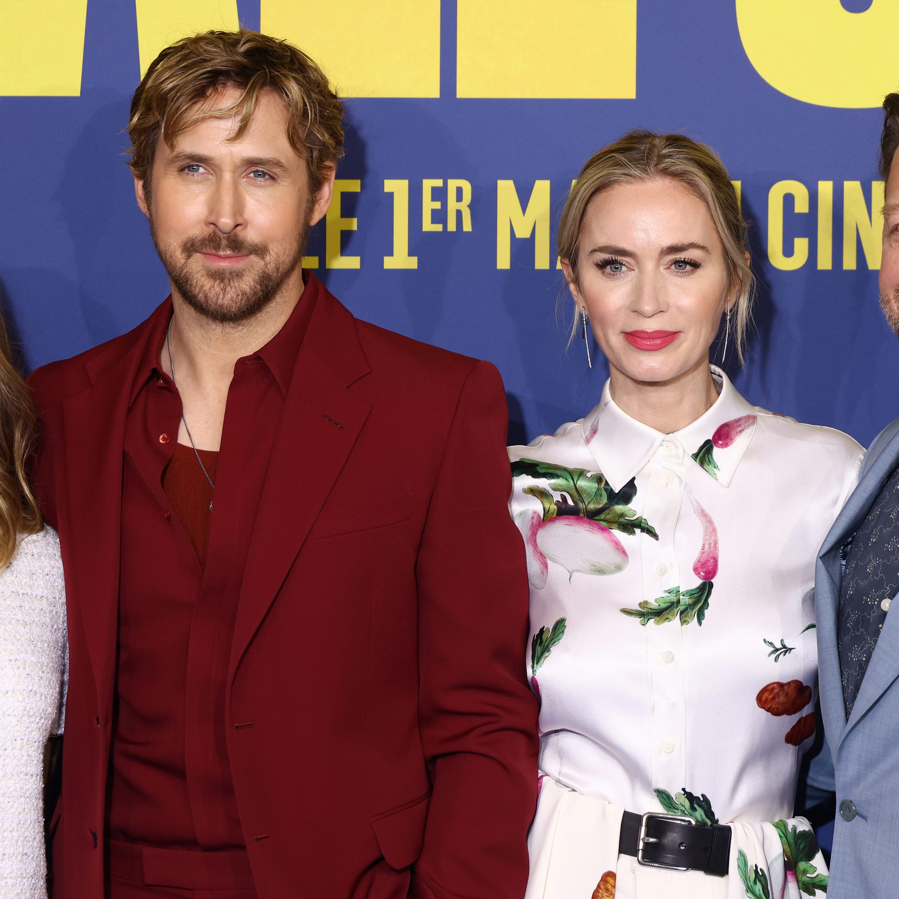 PARIS, FRANCE - APRIL 23: Kelly McCormick, Ryan Gosling, Emily Blunt and David Leitch attend the "The Fall Guy" Premiere at UGC Normandie  on April 23, 2024 in Paris, France. (Photo by Marc Piasecki/Getty Images)