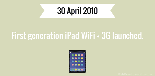 First generation iPad WiFi + 3G launched cover image