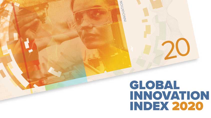 A 20 bank note as an abstract representation of the Global Innovation Index 2020